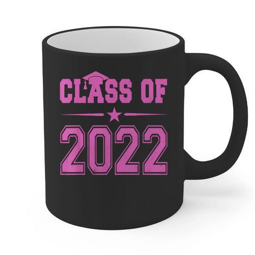 Class Of 2022 Pink Girls Shirt Graduation Graphic Print Coffee Mug - Best Gift Smart
