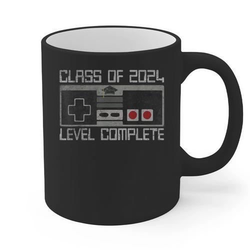 Class Of 2024 Level Complete Video Gamer Senior Graduation Graphic Print Coffee Mug - Best Gift Smart