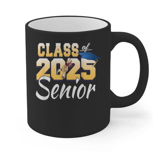 Class Of 2025 Senior Graduate 2025 Graduation Class Graphic Print Coffee Mug - Best Gift Smart