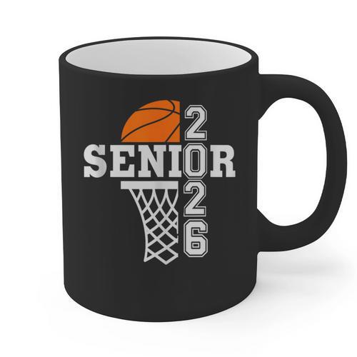 Class Of 2026 Basketball Senior 26 Player Team Graduation Graphic Print Coffee Mug - Best Gift Smart
