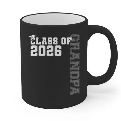 Class Of 2026 Proud Grandpa Of A 2026 Graduate Graduation Graphic Print Coffee Mug - Best Gift Smart
