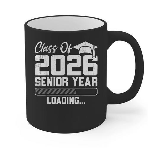 Class Of 2026 Senior Year Loading Countdown Graduation Graphic Print Coffee Mug - Best Gift Smart