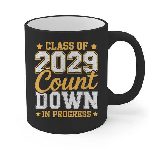 Class Of 2029 Count Down Fun First Day 8th Grade Graduation Graphic Print Coffee Mug - Best Gift Smart