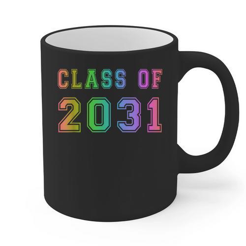 Class Of 2031 High School Graduation Date Kindergarten Shirt Graphic Print Coffee Mug - Best Gift Smart