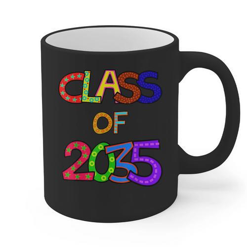 Class Of 2035 Grow With Me Kindergarten Graduation Graphic Print Coffee Mug - Best Gift Smart