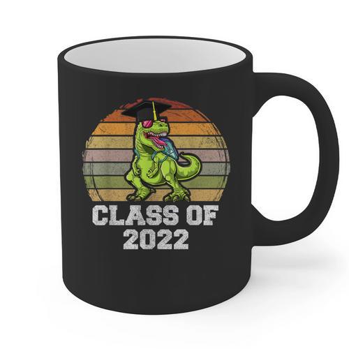 Class Of Dinosaur Apparel 2022 Graduation Graduate Dino Boy Graphic Print Coffee Mug - Best Gift Smart