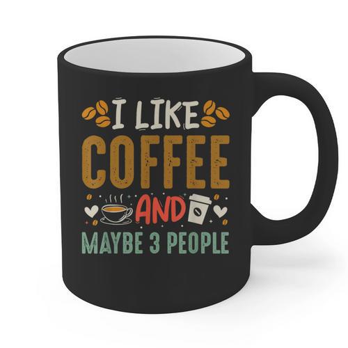 Coffee & Introvert Humor Tee Quote Cute Font Graphic Print Coffee Mug - Raresse