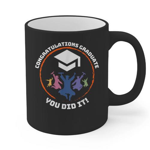 Congratulations Graduate You Did It Class Of 2024 Graduation Graphic Print Coffee Mug - Best Gift Smart