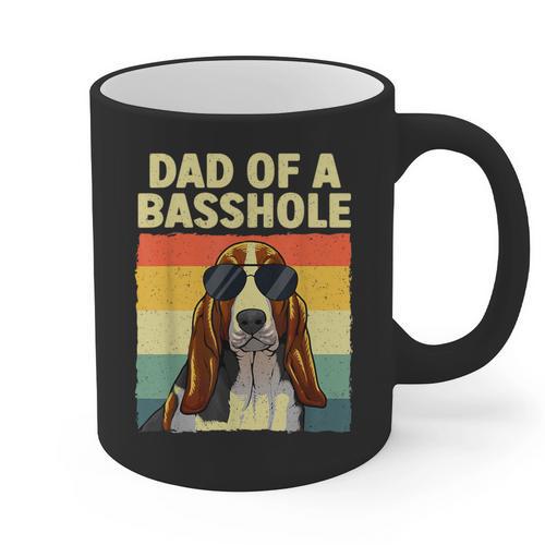 Cool Basset Hound For Men Dad Dog Basset Hound Lovers Graphic Print Coffee Mug - Father's Day Fun
