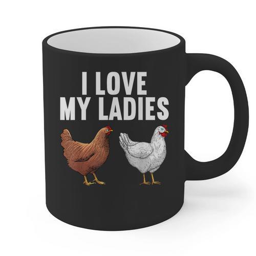 Cool Chicken Art For Men Women Dad Rooster Chicken Farmer Graphic Print Coffee Mug - Father's Day Fun