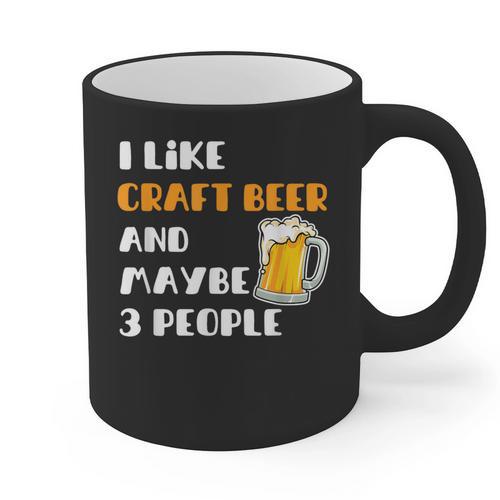 I Like Craft Beer & Maybe 3 People Introvert Beer Fans Graphic Print Coffee Mug - Raresse