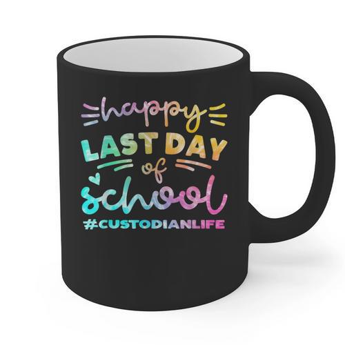Custodian Life Graduation Day Last Day Of School Tie Dye Graphic Print Coffee Mug - Best Gift Smart