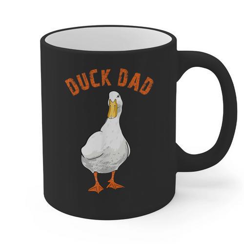 Cute Duck Dad Lover Illustration Duck Owner Graphic Print Coffee Mug - Father's Day Fun