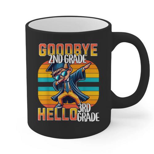 Dabbing Boy Goodbye 2nd Grade Hello 3rd Grade Graduation Graphic Print Coffee Mug - Best Gift Smart