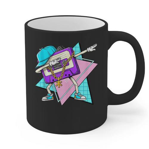 Dabbing Cassette Tape 70s 80s 80s Outfit Nostalgia Graphic Print Coffee Mug - Figerry