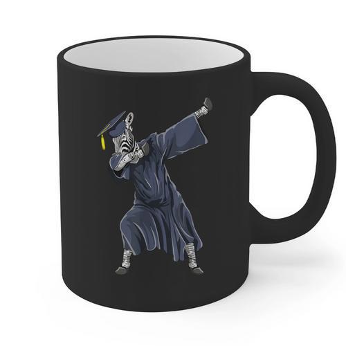 Dabbing Graduate Zebra Team Mascot Graduation Senior Shirt Graphic Print Coffee Mug - Best Gift Smart