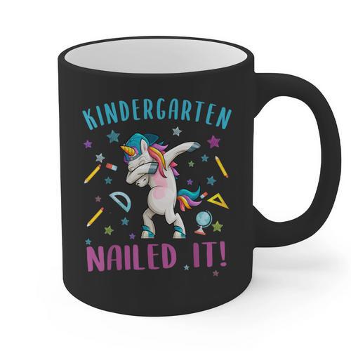 Dabbing Kindergarten Unicorn Graduation Class 2021 Nailed It Graphic Print Coffee Mug - Best Gift Smart
