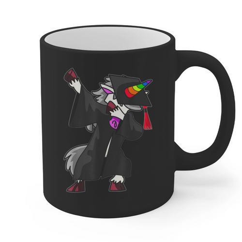 Dabbing Unicorn Cap And Gown Graduate 2021 Graduation Day Graphic Print Coffee Mug - Best Gift Smart