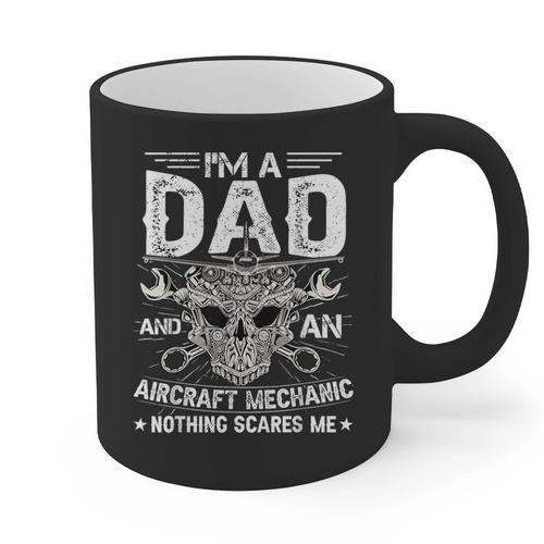 Dad Airplane Plane Aviation Aircraft Mechanic Graphic Print Coffee Mug - Father's Day Fun