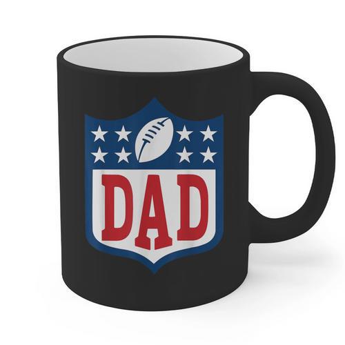 Dad American Football Happy Birthday Family Matching Retro Graphic Print Coffee Mug - Father's Day Fun