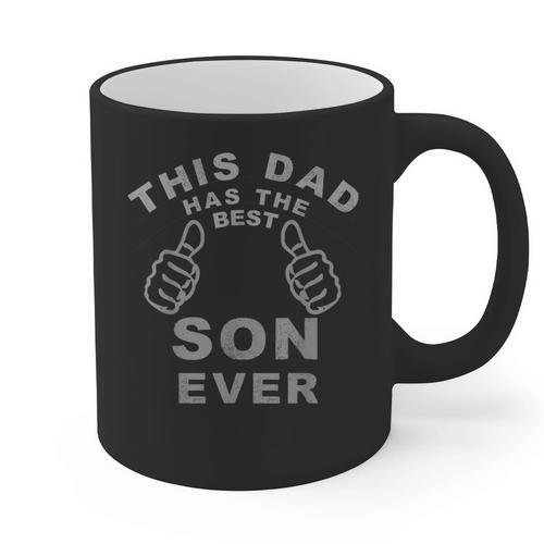 This Dad Has The Best Son Ever Fathers Day From Son Graphic Print Coffee Mug - Father's Day Fun