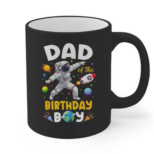 Dad Of The Birthday Boy Astronaut Outer Space Birthday Graphic Print Coffee Mug - Father's Day Fun