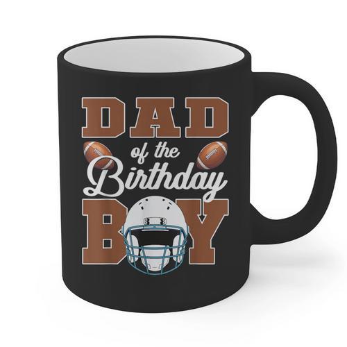 Dad Of The Birthday Boy Football Party Family Matching Graphic Print Coffee Mug - Father's Day Fun