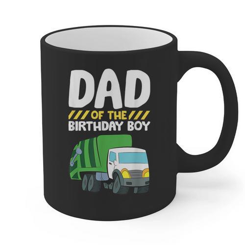 Dad Of The Birthday Boy Garbage Truck Birthday Party Graphic Print Coffee Mug - Father's Day Fun