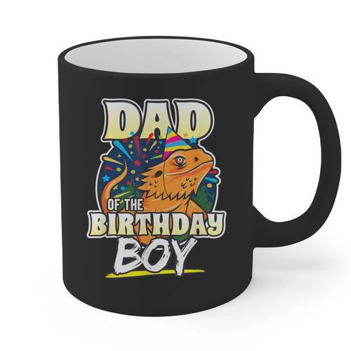 Dad Of Birthday Boy Kids Reptile Birthday Party Graphic Print Coffee Mug - Father's Day Fun