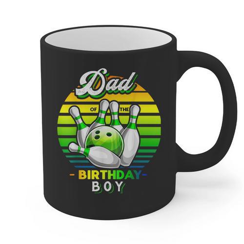 Dad Of The Birthday Boy Matching Family Bowling Birthday Graphic Print Coffee Mug - Father's Day Fun