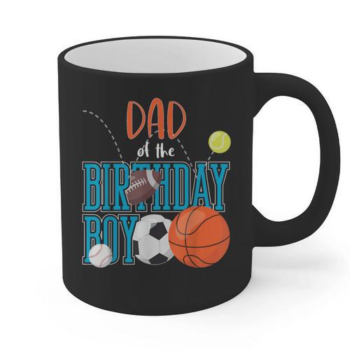 Dad Of The Birthday Boy Sports Matching Family Graphic Print Coffee Mug - Father's Day Fun