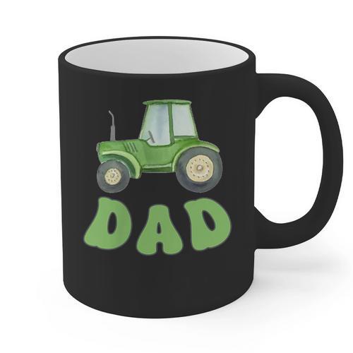 Dad Of The Birthday Boy Tractor Farm Trucks Family Party Graphic Print Coffee Mug - Father's Day Fun