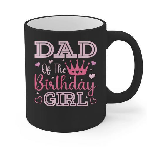 Dad Of The Birthday Girl Cute Pink Matching Family Party Graphic Print Coffee Mug - Father's Day Fun