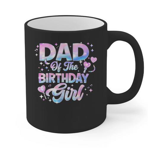Dad Of The Birthday Girl Kpop Family Matching Party Graphic Print Coffee Mug - Father's Day Fun