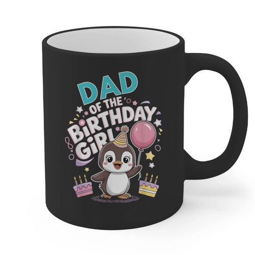 Dad Of The Birthday Girl Pesto Baby Penguin Party Graphic Print Coffee Mug - Father's Day Fun