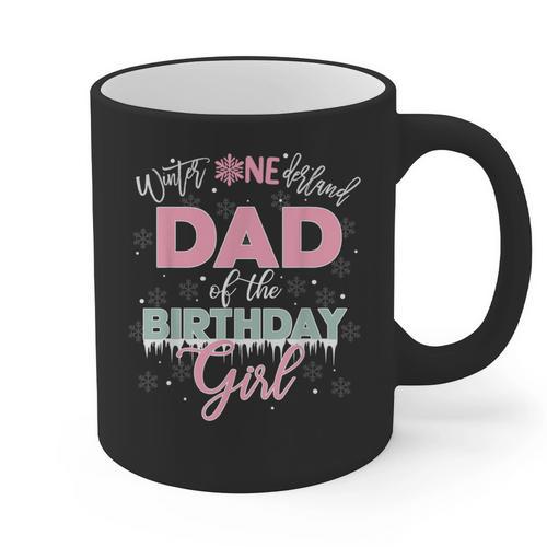 Dad Of The Birthday Girl Shirt Winter Onederland Family Graphic Print Coffee Mug - Father's Day Fun