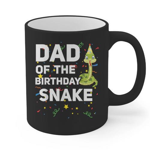 Dad Of The Birthday Snake Themed Birthday Party Graphic Print Coffee Mug - Father's Day Fun