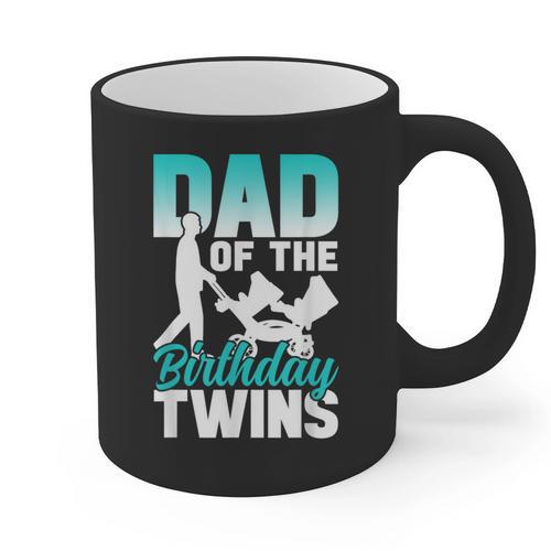 Dad Of The Birthday Twins Celebrate Cute Twin Father Daddy Graphic Print Coffee Mug - Father's Day Fun