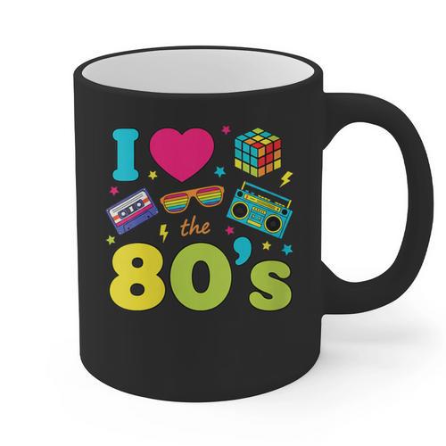 Dad I Love The 80's Retro 80s Nostalgia For Dad Graphic Print Coffee Mug - Figerry
