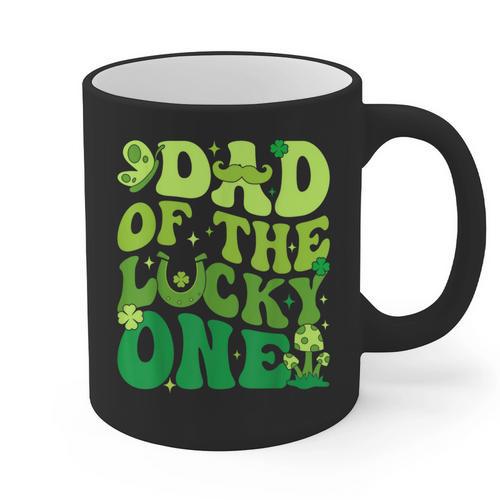 Dad Of The Lucky One Saint Patrick's Day Children Birthday Graphic Print Coffee Mug - Father's Day Fun