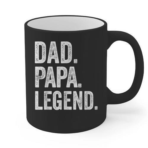 Dad Papa Legend Vintage Distressed Bold Papa Graphic Graphic Print Coffee Mug - Father's Day Fun