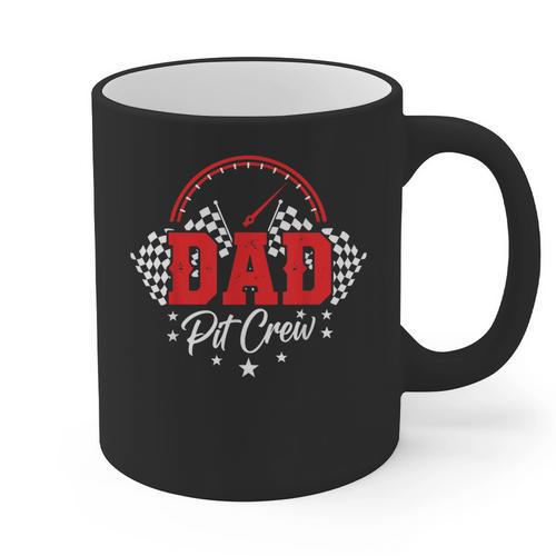 Dad Pit Crew Birthday Party Race Car Racing Family Matching Graphic Print Coffee Mug - Father's Day Fun