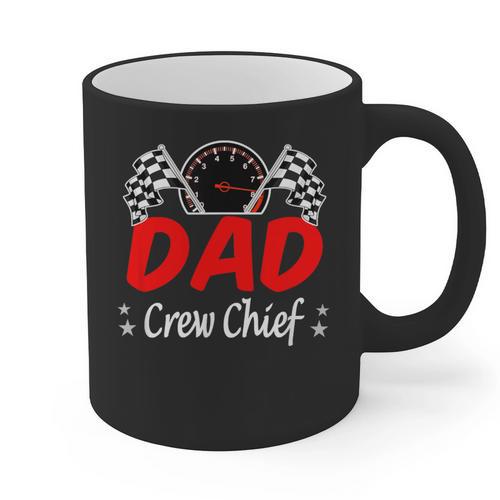 Dad Pit Crew Chief Racing Birthday Childs Party Fun Graphic Print Coffee Mug - Father's Day Fun