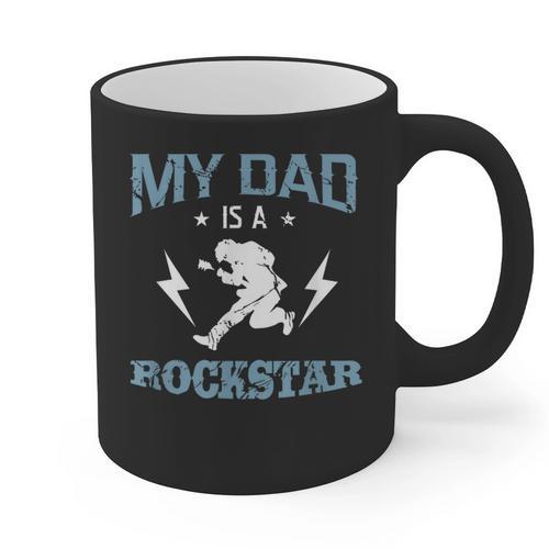 MY DAD IS A ROCKSTAR DADDY Father Sday Graphic Print Coffee Mug - Father's Day Fun
