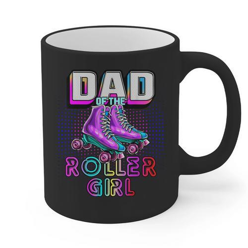 Dad Of Roller Girl Roller Skating Birthday Matching Family Graphic Print Coffee Mug - Father's Day Fun