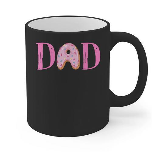 Dad Of The Sweet One Birthday Donut Girl 1st Birthday Graphic Print Coffee Mug - Father's Day Fun