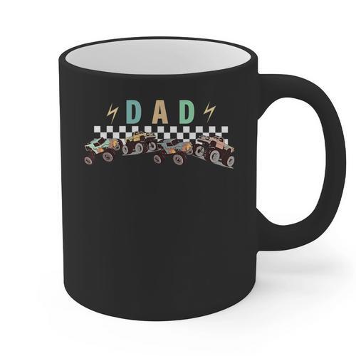 Dad Truck Dad Monster Truck Are My Jam Truck Lovers Graphic Print Coffee Mug - Father's Day Fun