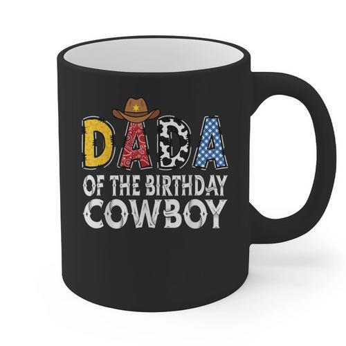 Dada 1st Birthday Cowboy Western Dada Birthday Boy Graphic Print Coffee Mug - Father's Day Fun