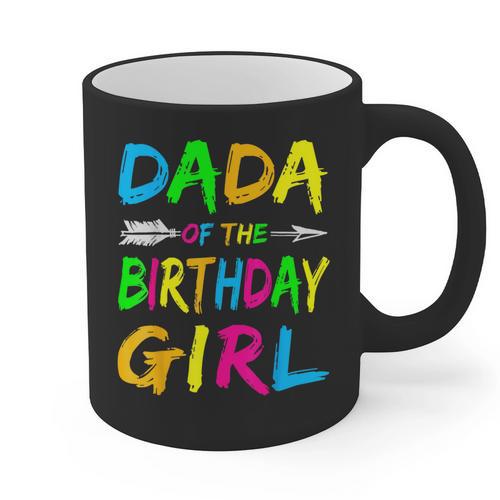 Dada Of The Birthday Girl Retro 80's Party Shirt Graphic Print Coffee Mug - Father's Day Fun