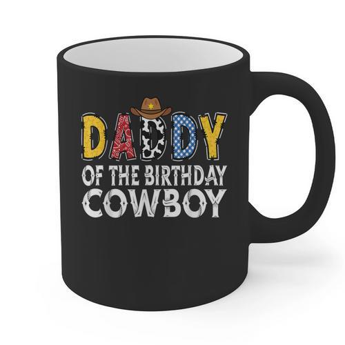 Daddy 1st Birthday Cowboy Western Daddy Birthday Boy Graphic Print Coffee Mug - Father's Day Fun